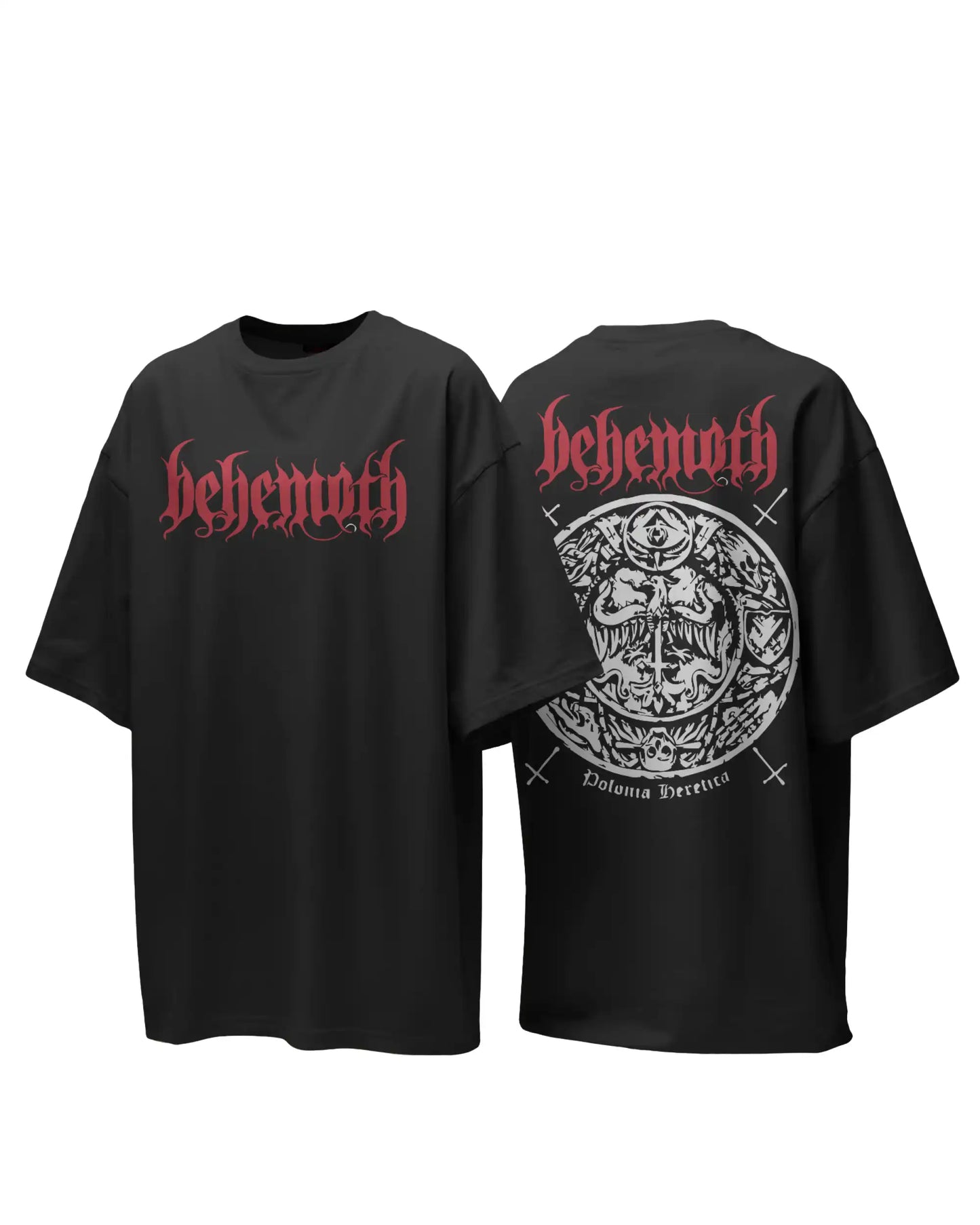 Behemoth Oversized T-Shirt | Heavy Metal Rock Band Graphic Tee | 240 GSM Cotton | XS-2XL | AWBlack