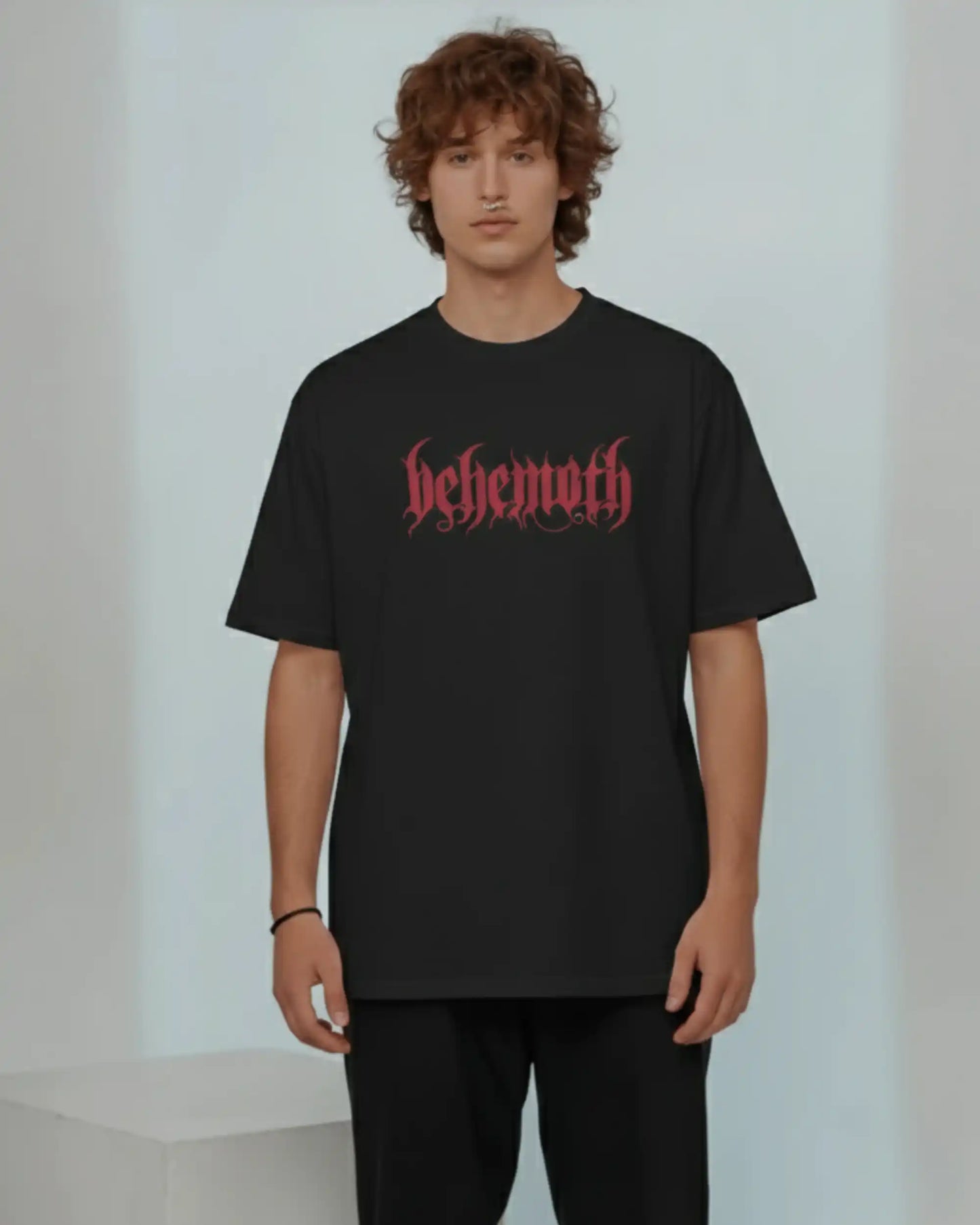 Behemoth Oversized T-Shirt | Heavy Metal Rock Band Graphic Tee | 240 GSM Cotton | XS-2XL | AWBlack