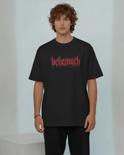 Behemoth Oversized T-Shirt | Heavy Metal Rock Band Graphic Tee | 240 GSM Cotton | XS-2XL | AWBlack
