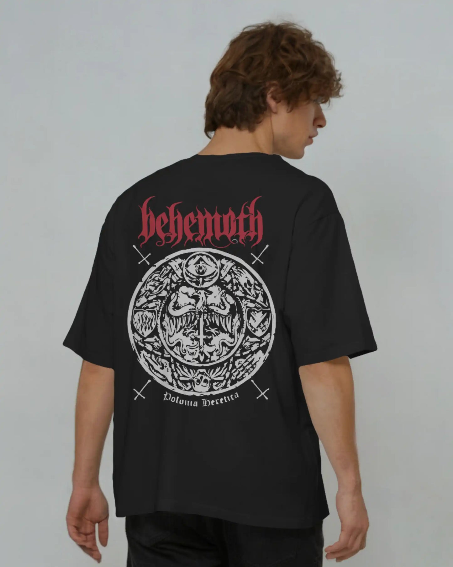 Behemoth Oversized T-Shirt | Heavy Metal Rock Band Graphic Tee | 240 GSM Cotton | XS-2XL | AWBlack