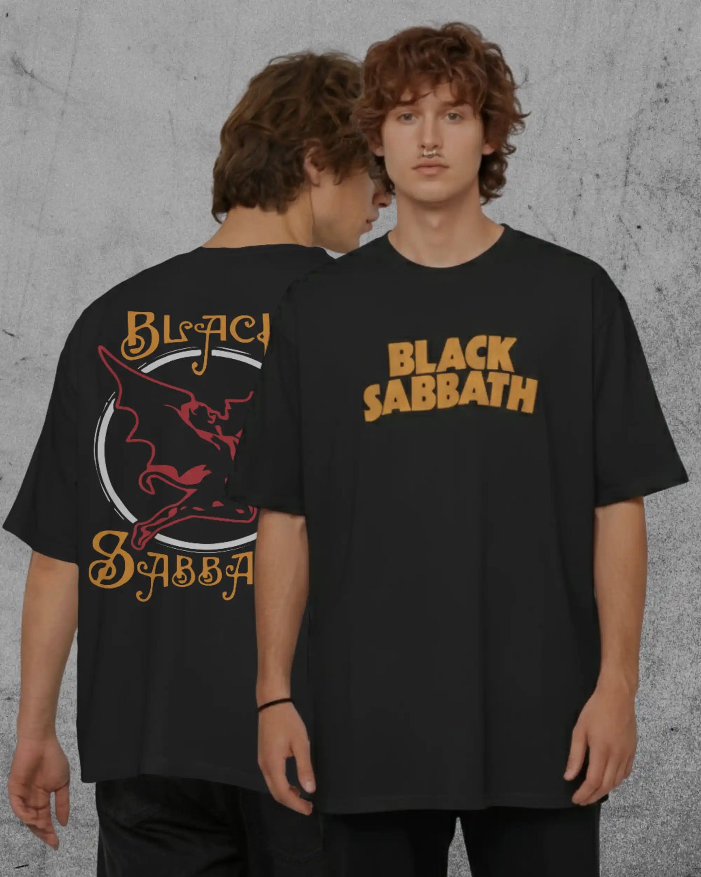 Black Sabbath Oversized T-Shirt | Heavy Metal Rock Band Graphic Tee | 240 GSM Cotton | XS-2XL | AWBlack