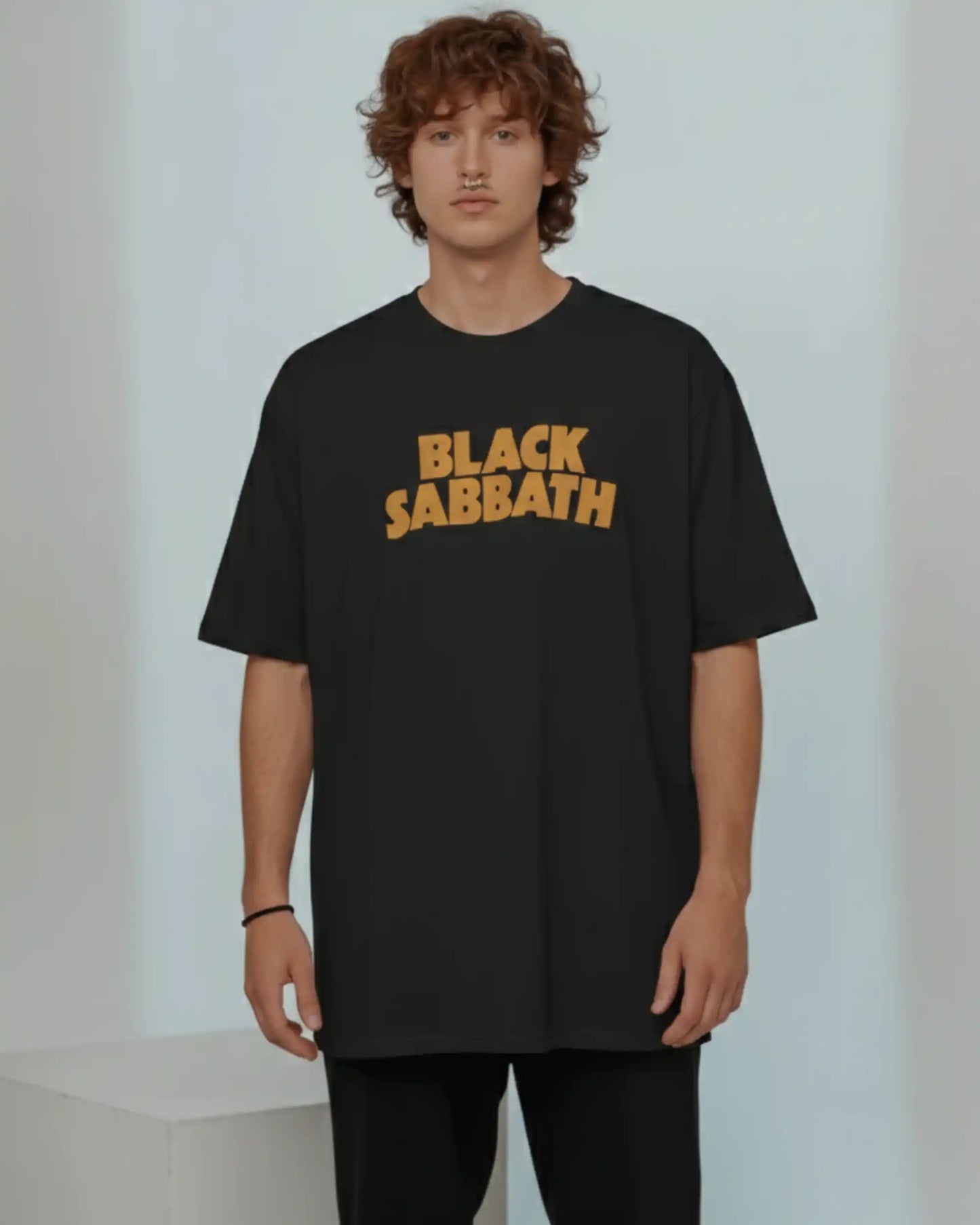 Black Sabbath Oversized T-Shirt | Heavy Metal Rock Band Graphic Tee | 240 GSM Cotton | XS-2XL | AWBlack
