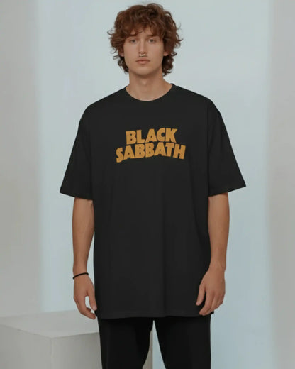 Black Sabbath Oversized T-Shirt | Heavy Metal Rock Band Graphic Tee | 240 GSM Cotton | XS-2XL | AWBlack