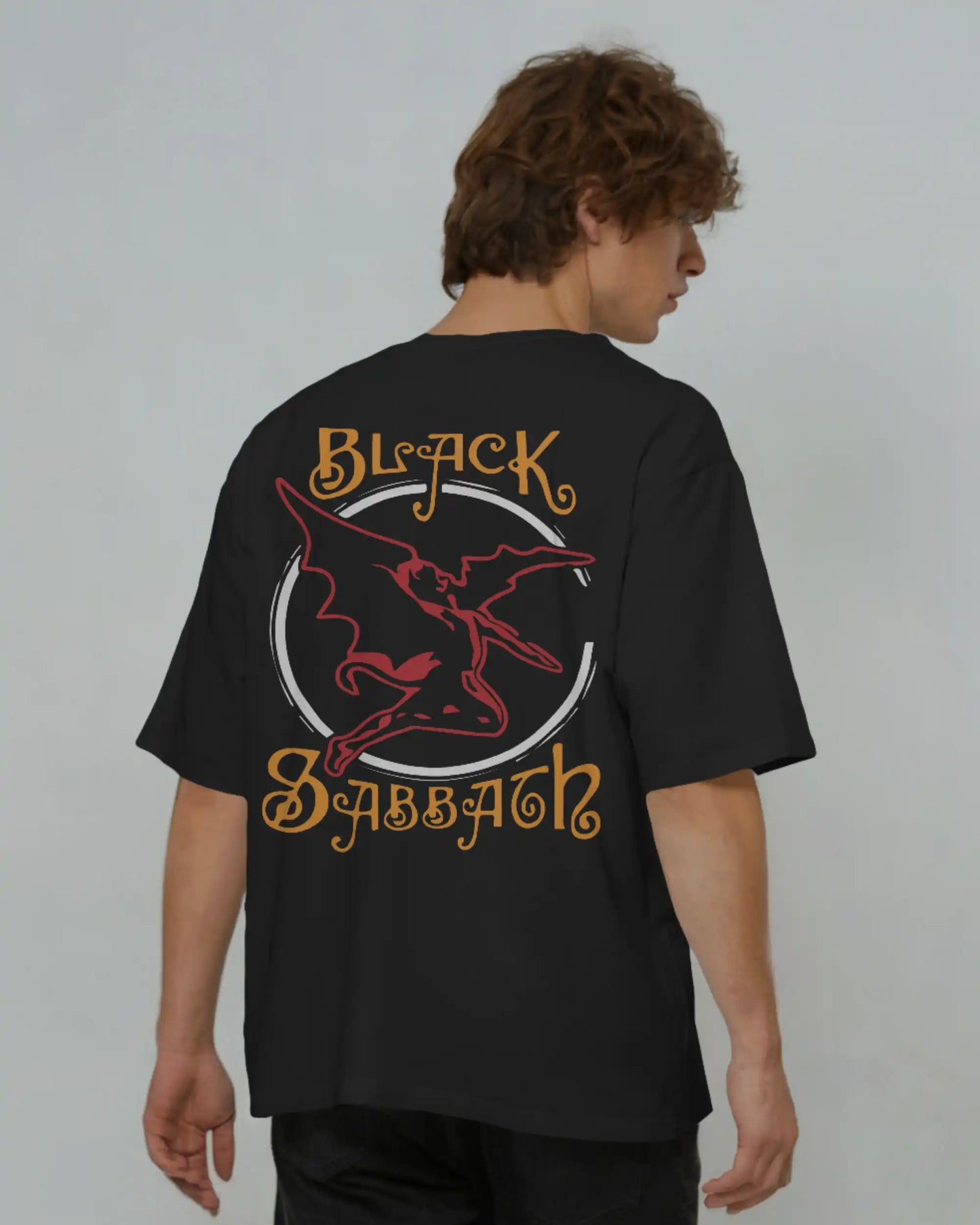 Black Sabbath Oversized T-Shirt | Heavy Metal Rock Band Graphic Tee | 240 GSM Cotton | XS-2XL | AWBlack