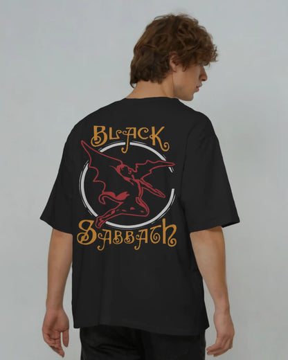 Black Sabbath Oversized T-Shirt | Heavy Metal Rock Band Graphic Tee | 240 GSM Cotton | XS-2XL | AWBlack