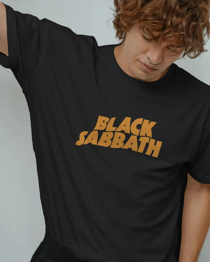 Black Sabbath Oversized T-Shirt | Heavy Metal Rock Band Graphic Tee | 240 GSM Cotton | XS-2XL | AWBlack