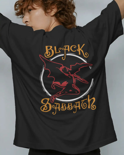 Black Sabbath Oversized T-Shirt | Heavy Metal Rock Band Graphic Tee | 240 GSM Cotton | XS-2XL | AWBlack
