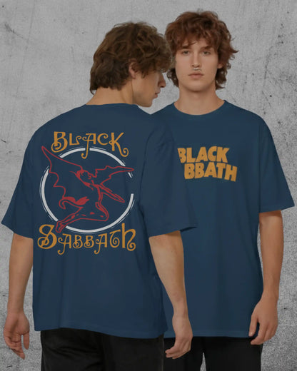 Black Sabbath Oversized T-Shirt | Heavy Metal Rock Band Graphic Tee | 240 GSM Cotton | XS-2XL | AWBlack