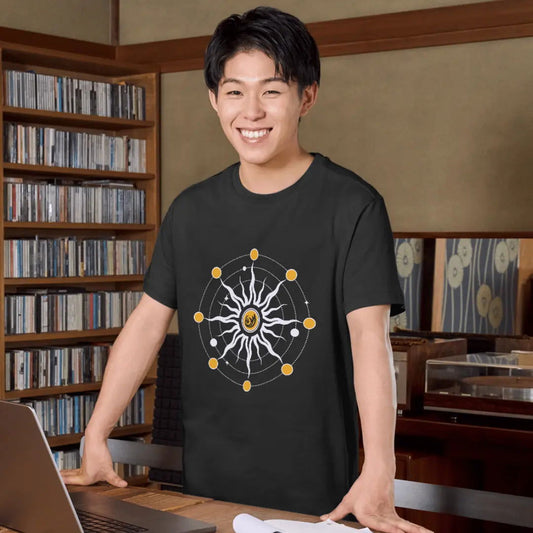 Cosmic Fusion Modern Solar System and Astrology - Premium Black Tshirt - AWBlack