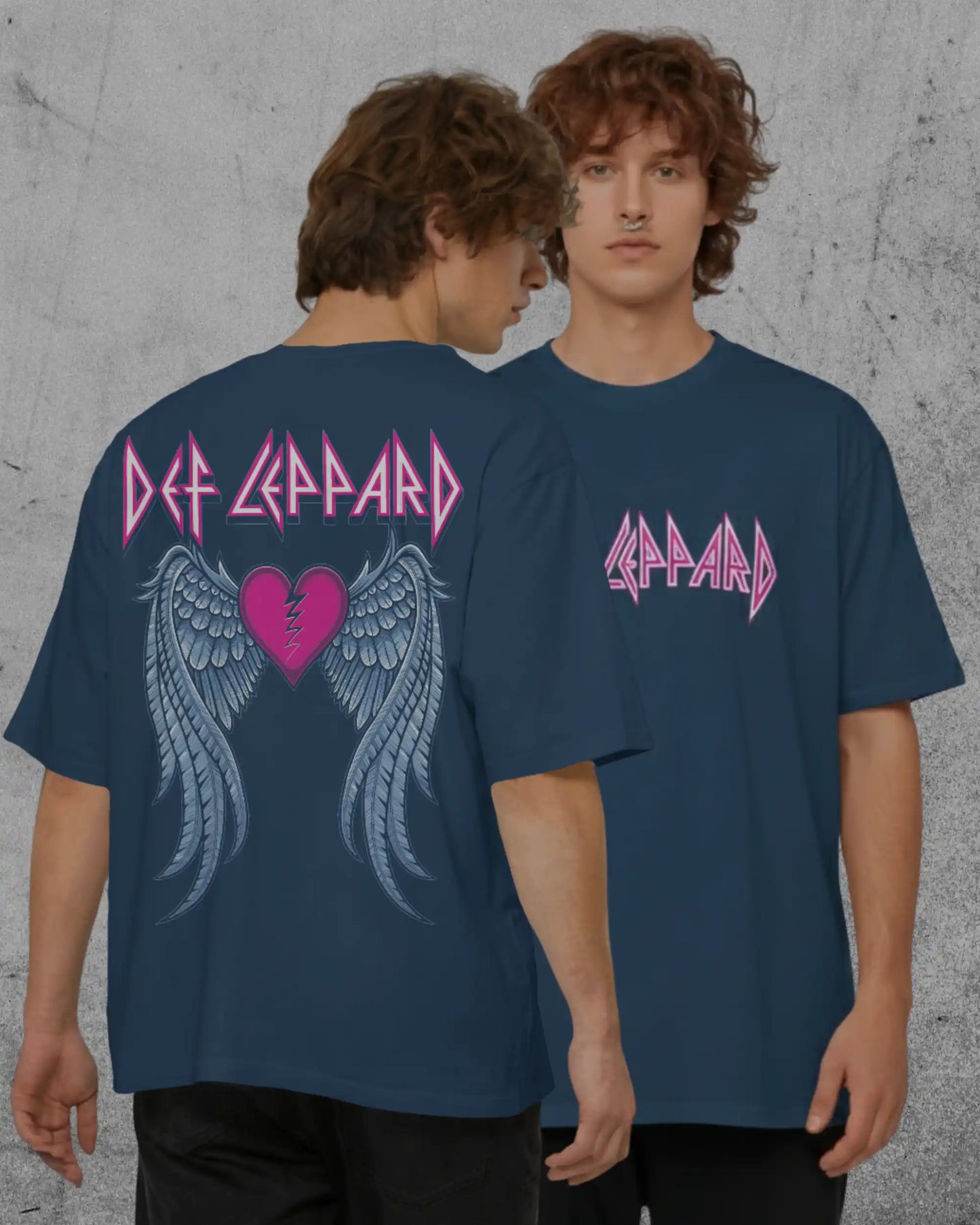 Def Leppard Oversized T-Shirt | Heavy Metal Rock Band Graphic Tee | 240 GSM Cotton | XS-2XL | AWBlack