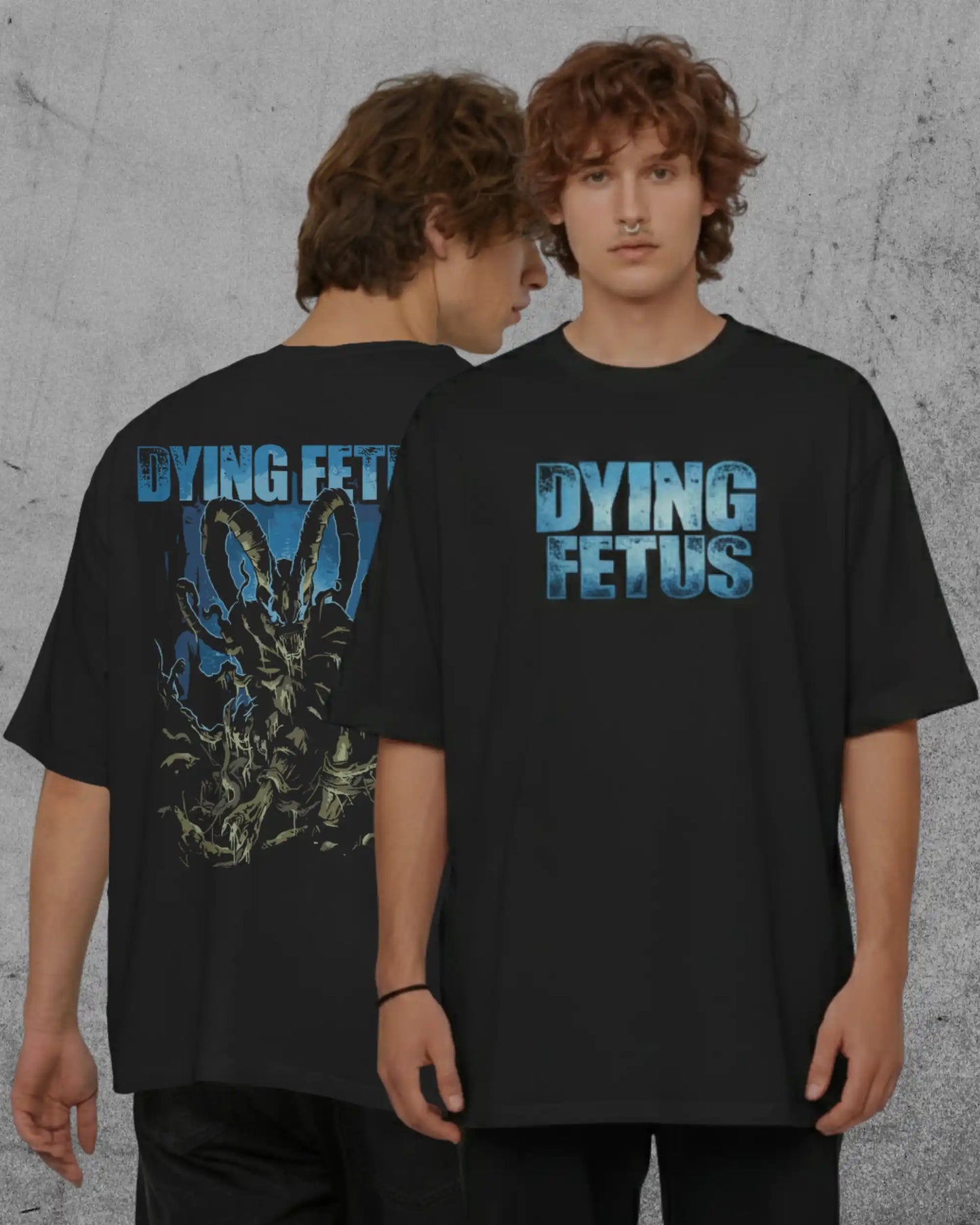 Dying Fetus Oversized T-Shirt | Heavy Metal Rock Band Graphic Tee | 240 GSM Cotton | XS-2XL | AWBlack
