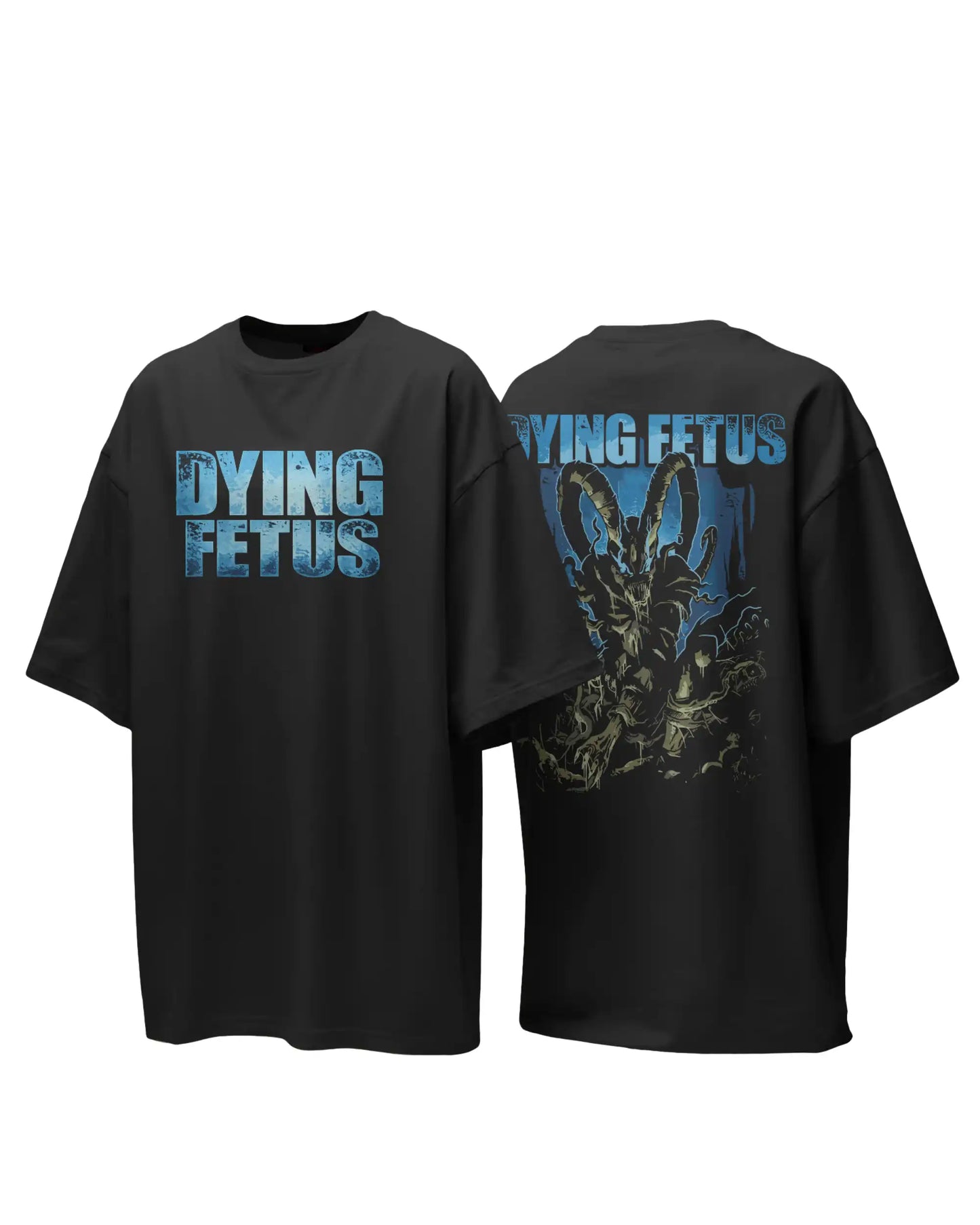 Dying Fetus Oversized T-Shirt | Heavy Metal Rock Band Graphic Tee | 240 GSM Cotton | XS-2XL | AWBlack