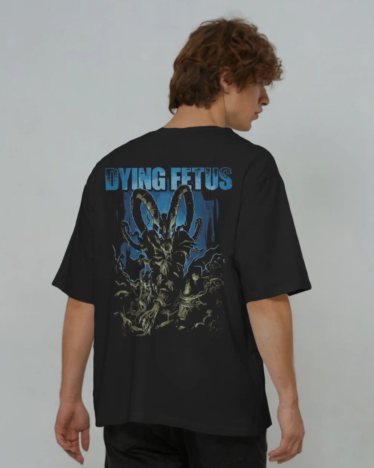 Dying Fetus Oversized T-Shirt | Heavy Metal Rock Band Graphic Tee | 240 GSM Cotton | XS-2XL | AWBlack