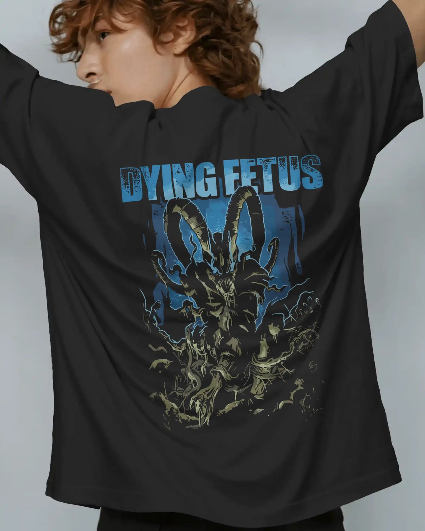 Dying Fetus Oversized T-Shirt | Heavy Metal Rock Band Graphic Tee | 240 GSM Cotton | XS-2XL | AWBlack