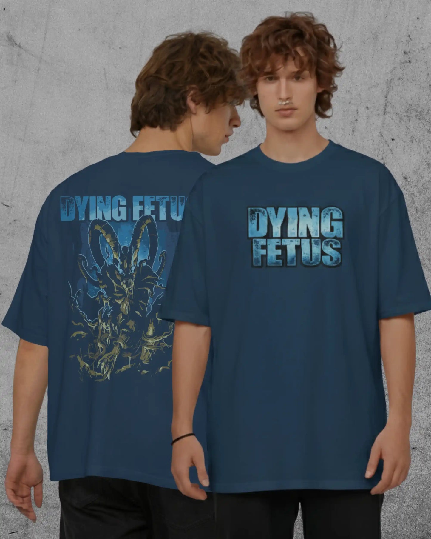Dying Fetus Oversized T-Shirt | Heavy Metal Rock Band Graphic Tee | 240 GSM Cotton | XS-2XL | AWBlack