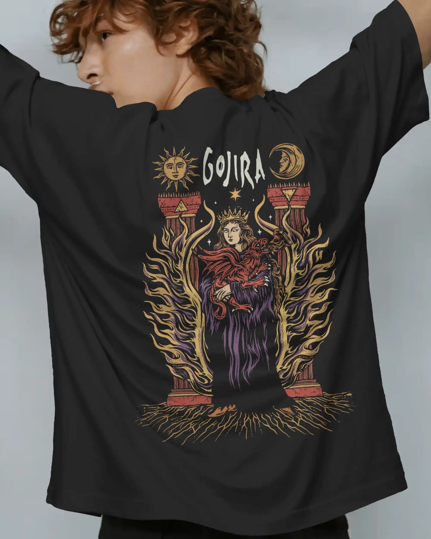 Gojira Oversized T-Shirt | Heavy Metal Rock Band Graphic Tee | 240 GSM Cotton | XS-2XL | AWBlack