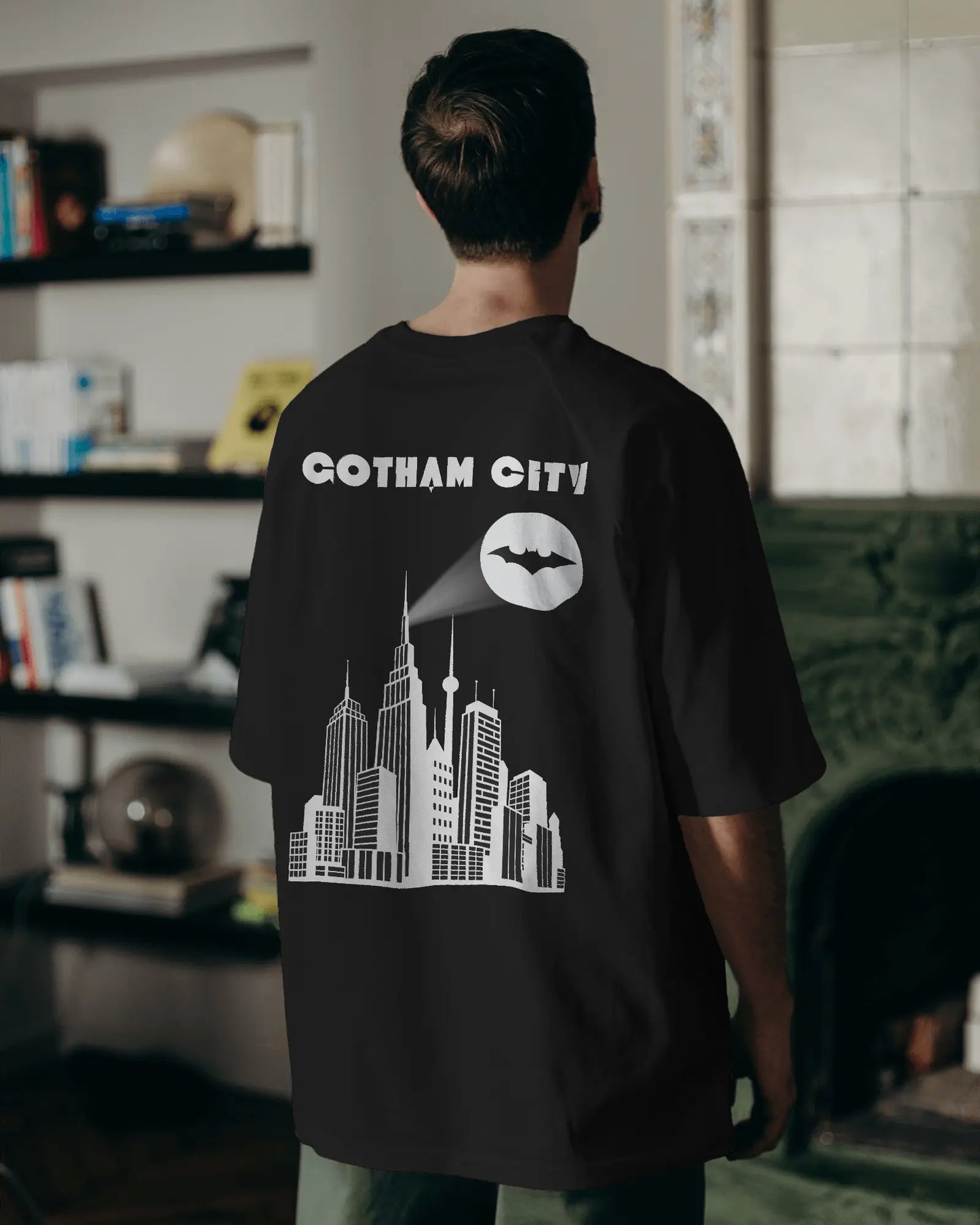 Gotham Guardian Batman Emblem - Premium Oversized T-Shirt