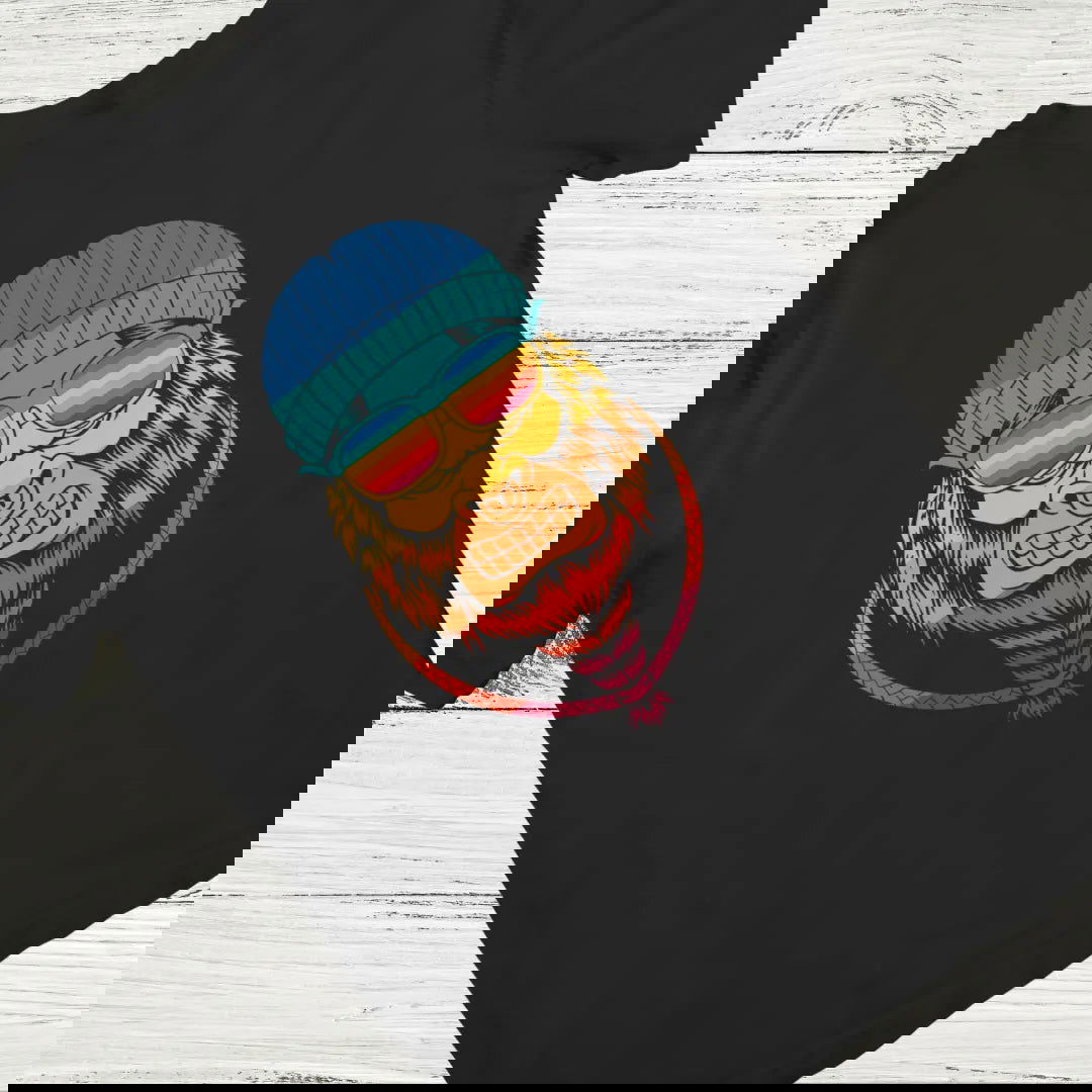 Hip Hop High Retro Chimpanzee Attitude - Premium Black Tshirt - AWBlack
