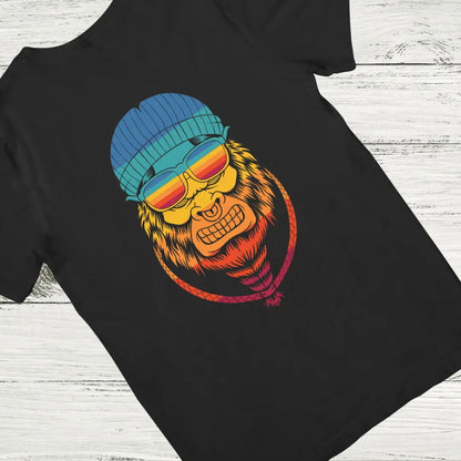 Hip Hop High Retro Chimpanzee Attitude - Premium Black Tshirt - AWBlack