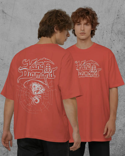 King Diamond Oversized T-Shirt | Heavy Metal Rock Band Graphic Tee | 240 GSM Cotton | XS-2XL | AWBlack