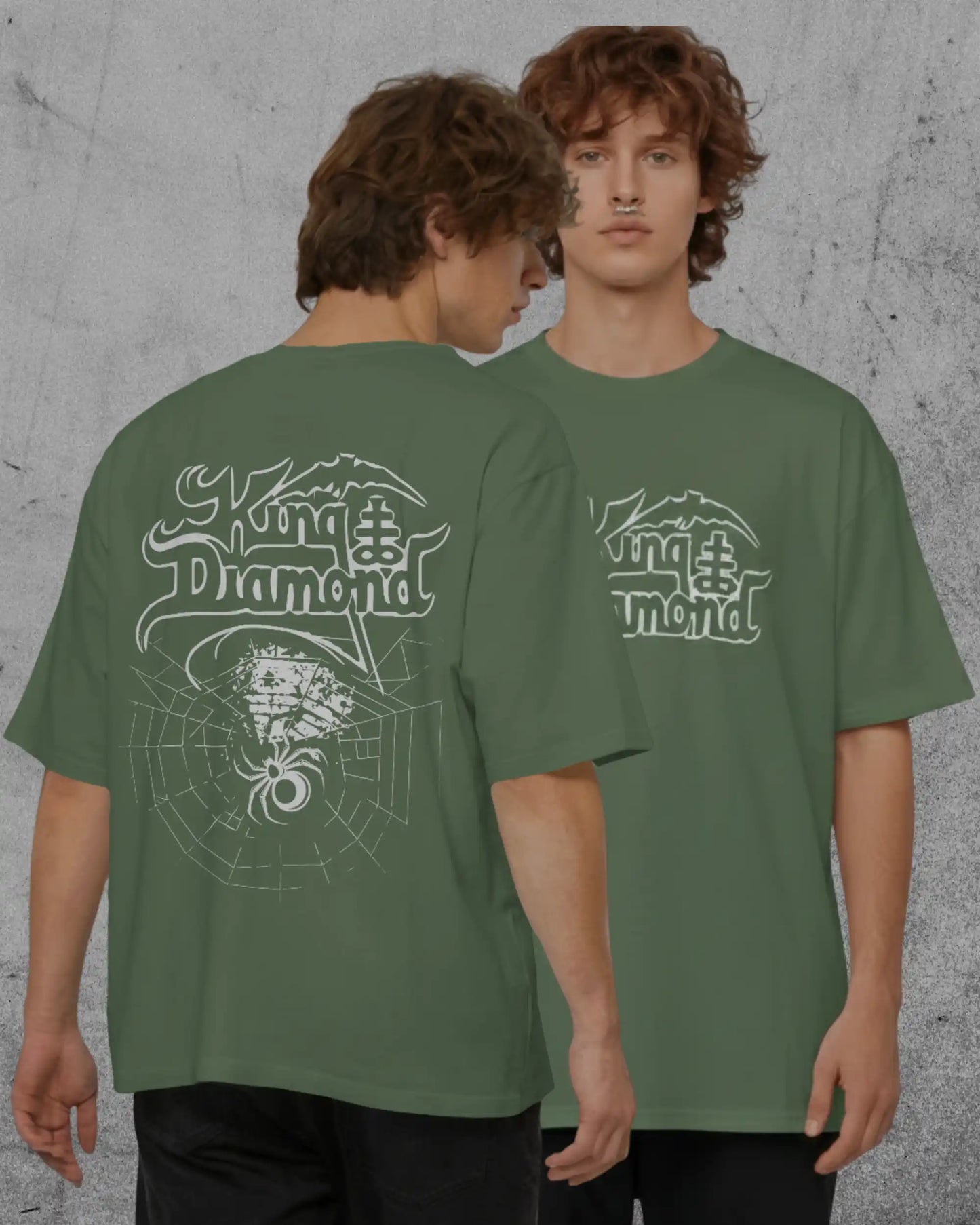 King Diamond Oversized T-Shirt | Heavy Metal Rock Band Graphic Tee | 240 GSM Cotton | XS-2XL | AWBlack