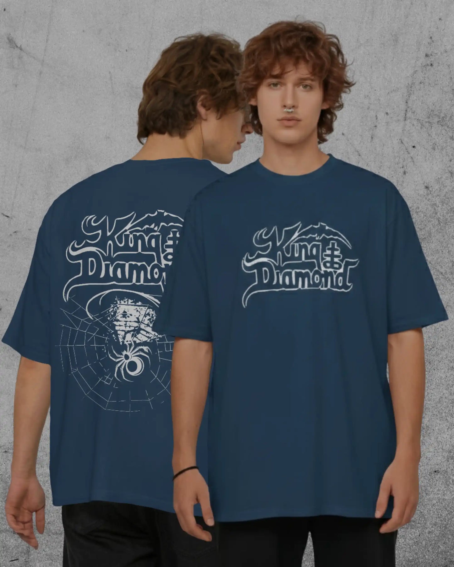 King Diamond Oversized T-Shirt | Heavy Metal Rock Band Graphic Tee | 240 GSM Cotton | XS-2XL | AWBlack