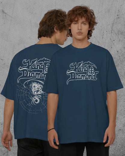 King Diamond Oversized T-Shirt | Heavy Metal Rock Band Graphic Tee | 240 GSM Cotton | XS-2XL | AWBlack
