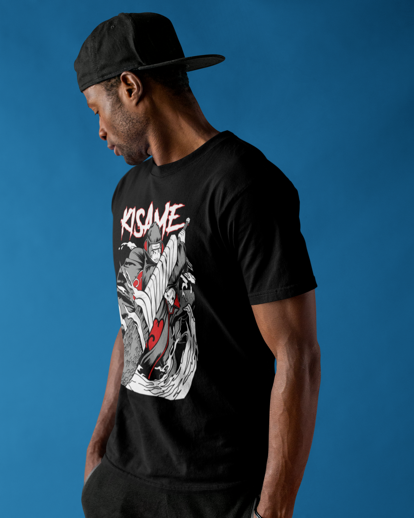 Kisame Unleashed Naruto-Inspired - Premium Black T-shirt - AWBlack