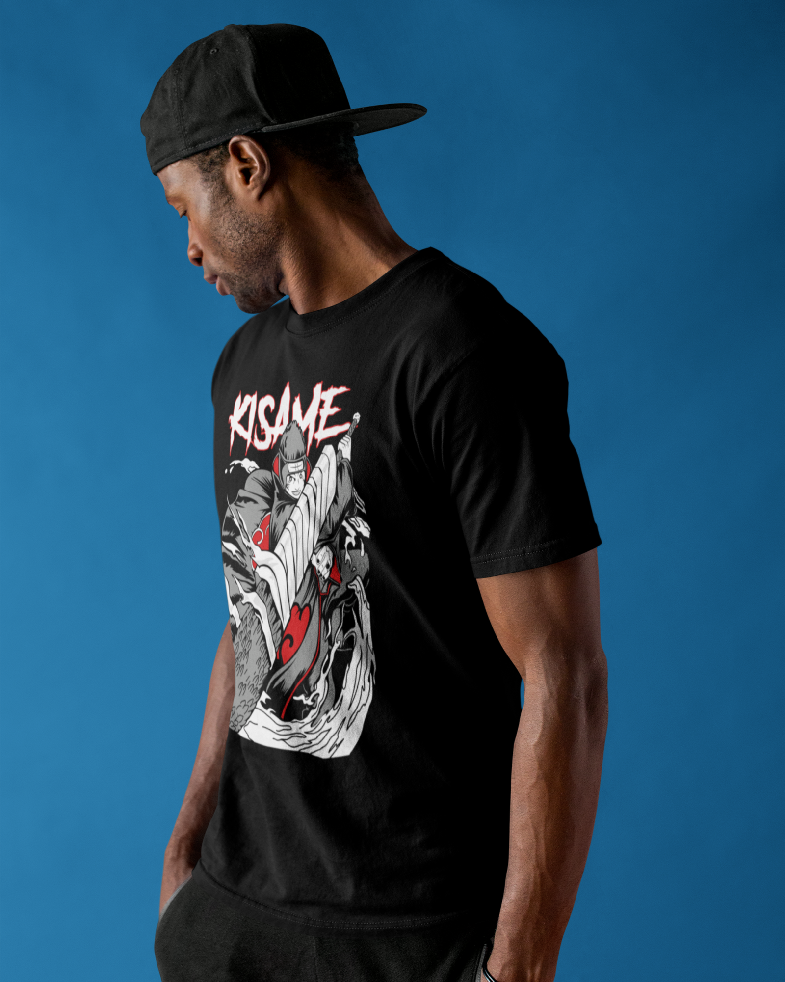 Kisame Unleashed Naruto-Inspired - Premium Black T-shirt - AWBlack