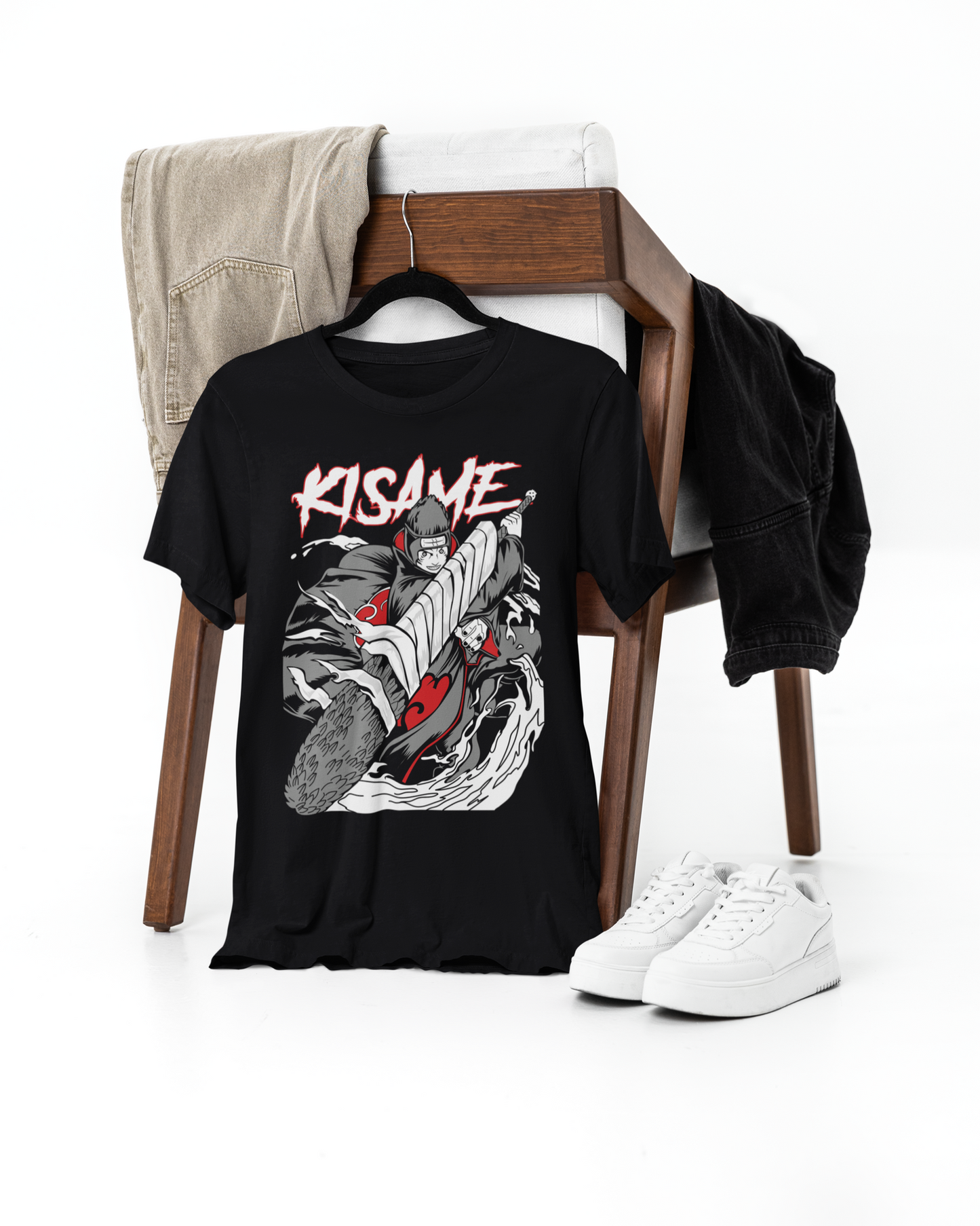 Kisame Unleashed Naruto-Inspired - Premium Black T-shirt - AWBlack