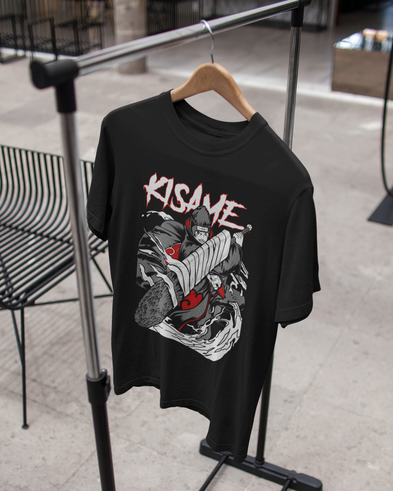 Kisame Unleashed Naruto-Inspired - Premium Black T-shirt - AWBlack