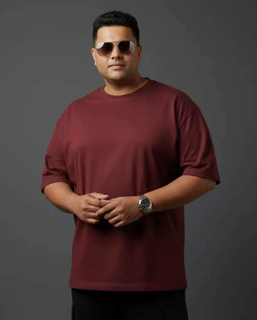 Premium Plain Regular fit | Oversized | Plus Size T-Shirt for Men | 180 & 220 GSM Cotton | S–7XL | AWBlack