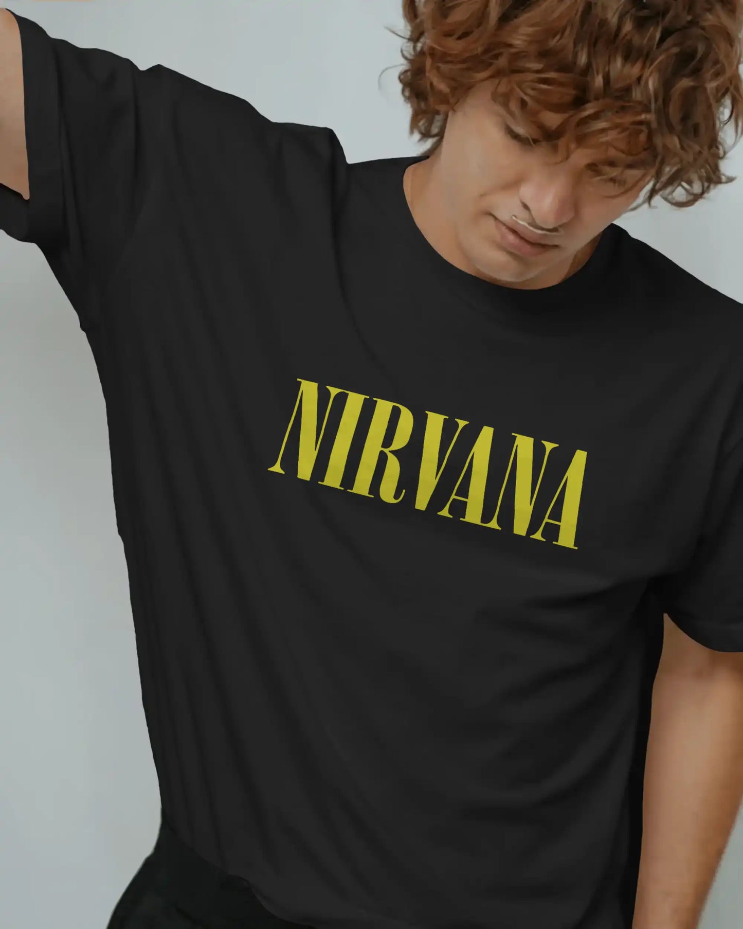 Nirvana Oversized T-Shirt | Heavy Metal Rock Band Graphic Tee | 240 GSM Cotton | XS-2XL | AWBlack