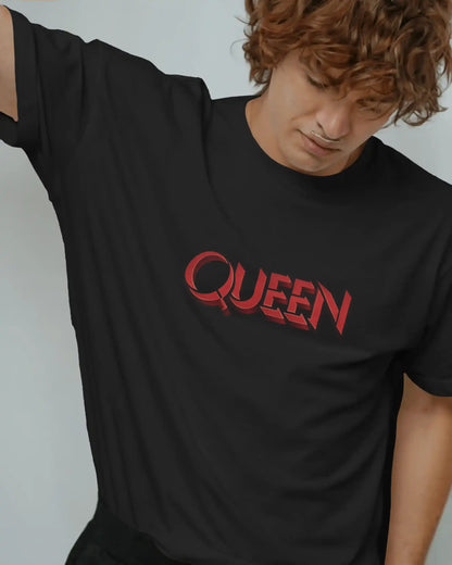 Queen Oversized T-Shirt | Heavy Metal Rock Band Graphic Tee | 240 GSM Cotton | XS-2XL | AWBlack
