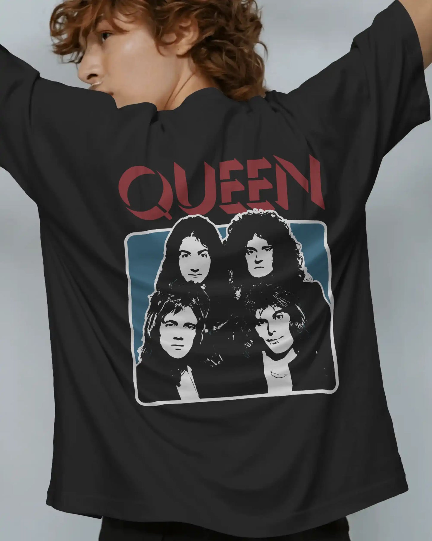 Queen Oversized T-Shirt | Heavy Metal Rock Band Graphic Tee | 240 GSM Cotton | XS-2XL | AWBlack