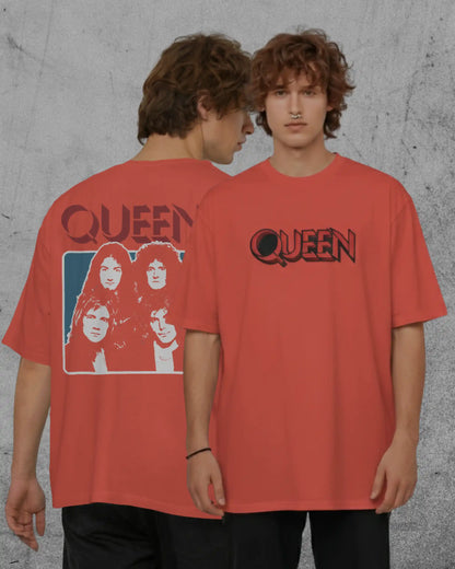 Queen Oversized T-Shirt | Heavy Metal Rock Band Graphic Tee | 240 GSM Cotton | XS-2XL | AWBlack