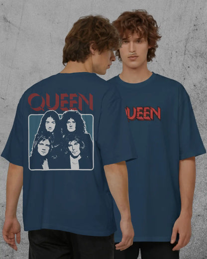 Queen Oversized T-Shirt | Heavy Metal Rock Band Graphic Tee | 240 GSM Cotton | XS-2XL | AWBlack