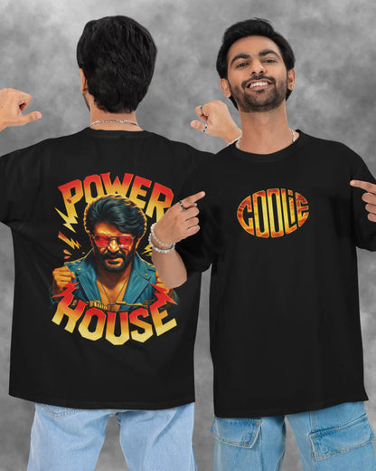 Rajinikanth Power House Coolie Graphic T-Shirt | Thalaivar Tribute | AWBlack Exclusive