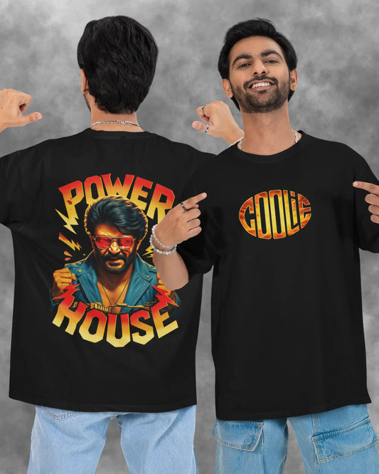 Rajinikanth Power House Coolie Graphic T-Shirt | Thalaivar Tribute | AWBlack Exclusive
