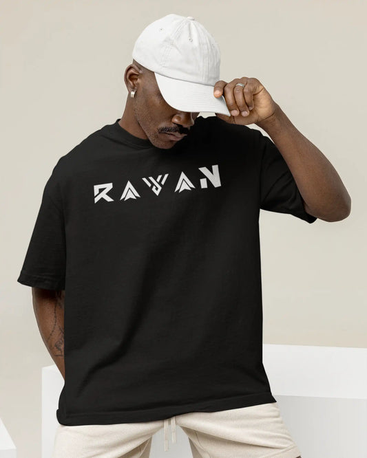 🔥🛕 Ravan Ramayana Plus-Size T-Shirt – Mythology Graphic Tee | 180 GSM Cotton S–7XL | AWBlack