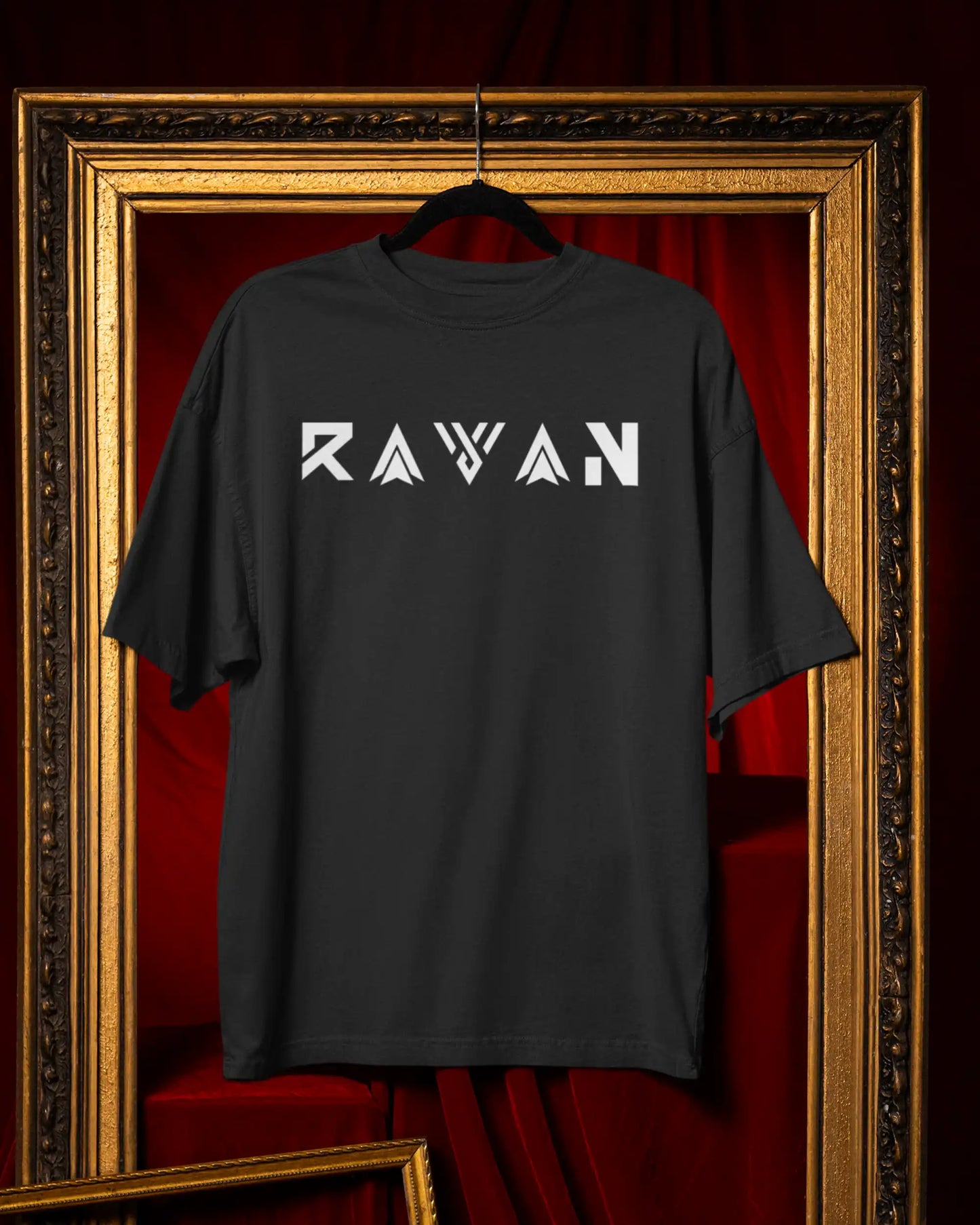 🔥🛕 Ravan Ramayana Plus-Size T-Shirt – Mythology Graphic Tee | 180 GSM Cotton S–7XL | AWBlack