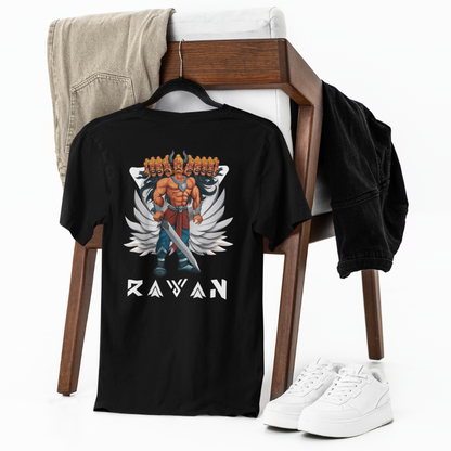 Ravan - The Ten-Headed Titan of Ramayana - Premium Black Tshirt - AWBlack