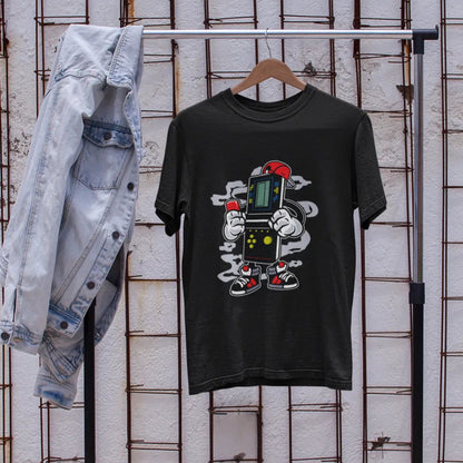 Retro Game Boy Power-Up -  Premium Black T-Shirt - AWBlack