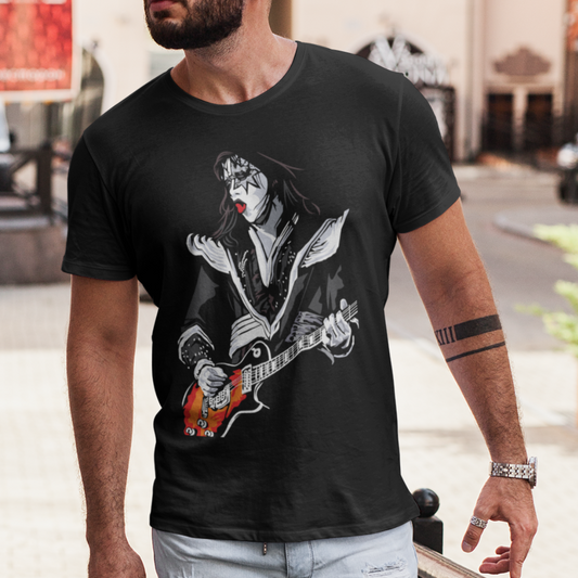 Rock Legends Tribute - Kiss Guitarist - Premium Black T-Shirt - AWBlack