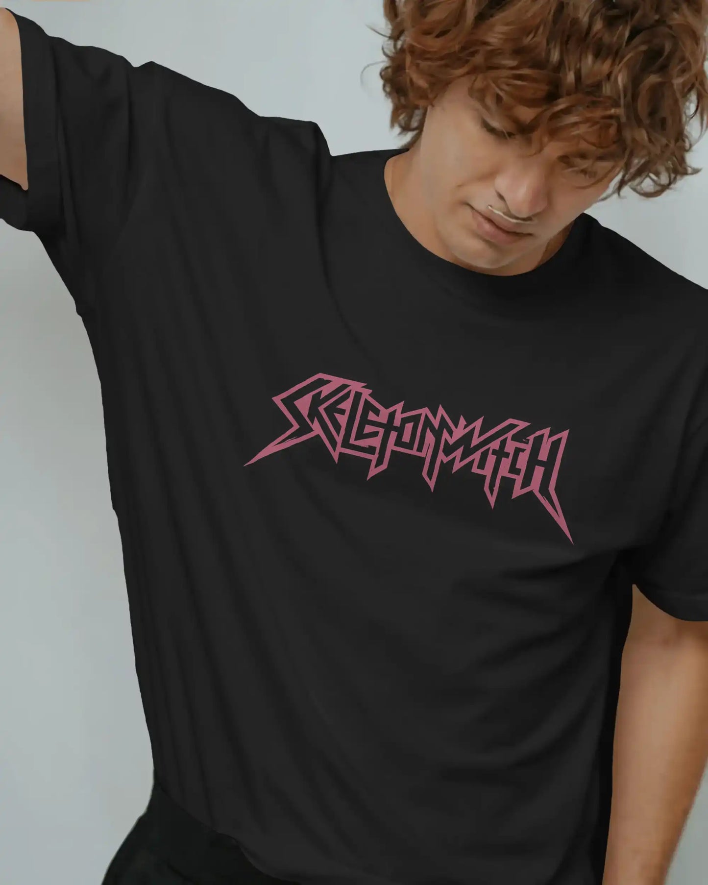 Skelitonwitch Oversized T-Shirt | Heavy Metal Rock Band Graphic Tee | 240 GSM Cotton | XS-2XL | AWBlack