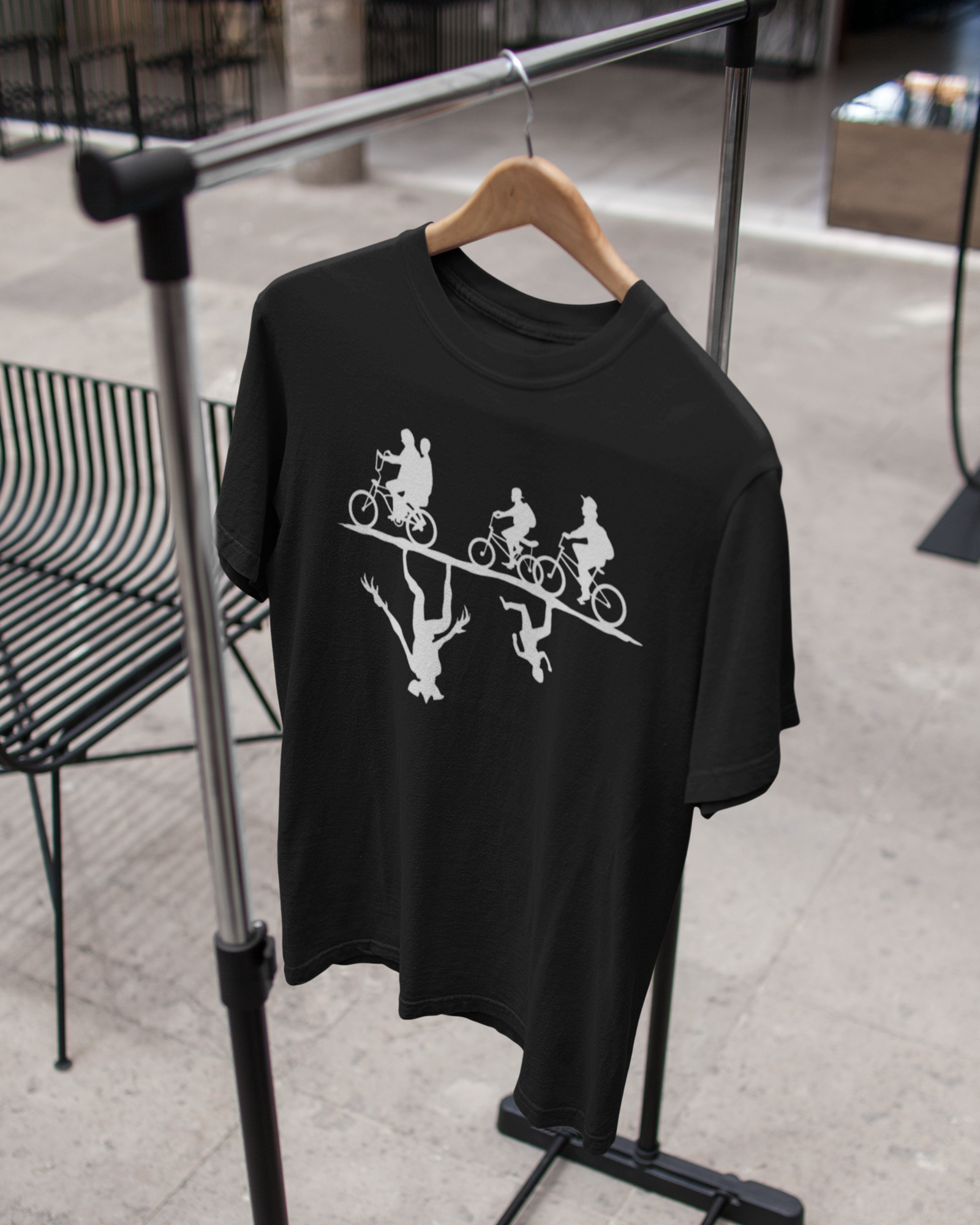 Stranger TV Show Things Cast Unleash the Upside Down - Premium Black T-Shirt - AWBlack
