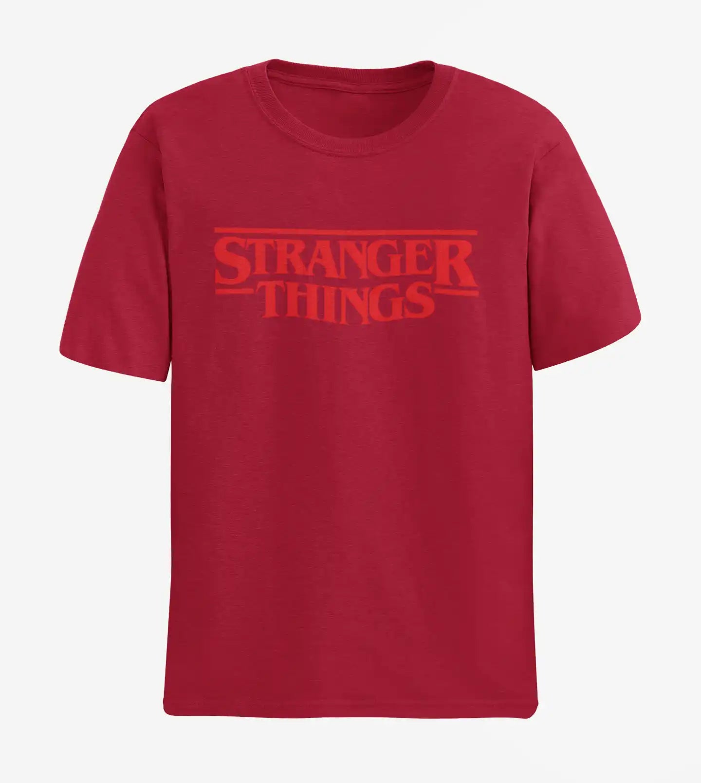 Stranger Things Logo T-Shirt | Multi-Fit Premium 180 GSM Cotton | S–7XL