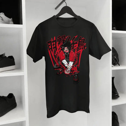 Stylish Sasuke Naruto's Trendy Uchiha with Red Chidori - Premium Black Tshirt - AWBlack