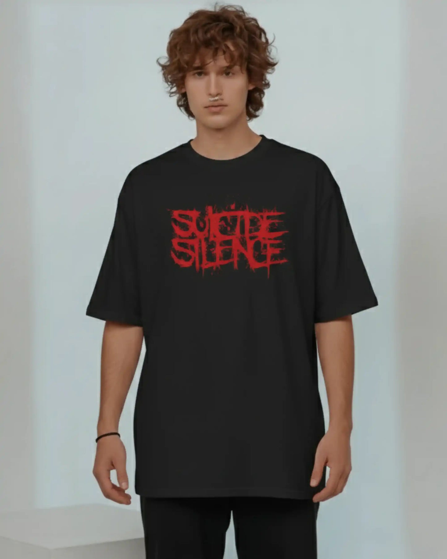 Sucide Silence Oversized T-Shirt | Heavy Metal Rock Band Graphic Tee | 240 GSM Cotton | XS-2XL | AWBlack