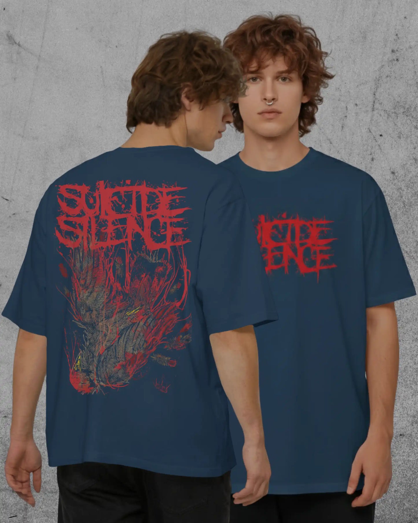Sucide Silence Oversized T-Shirt | Heavy Metal Rock Band Graphic Tee | 240 GSM Cotton | XS-2XL | AWBlack